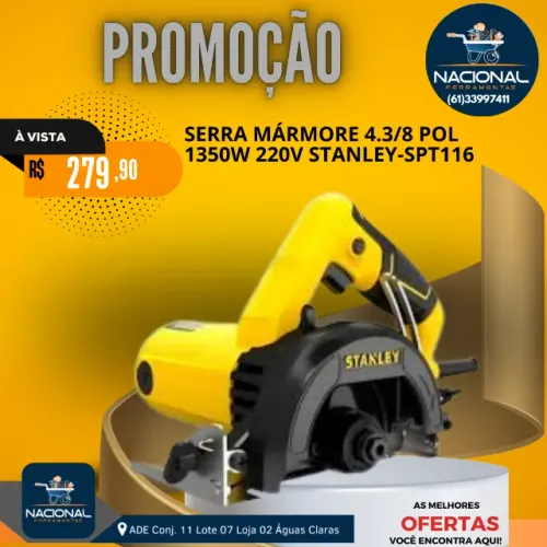 Serra Mármore 4.3/8 Pol 1350W 220V STANLEY-SPT116