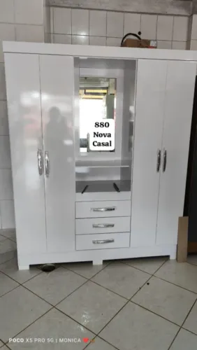 Guarda-Roupa Casal Branco novo
