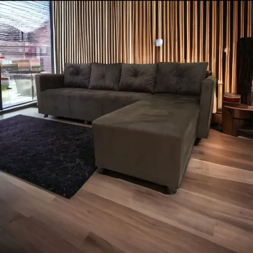 SOFÁ 4 LUGARES com CHAISE GIGANTE Novos!