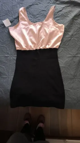 Vestido lindo, rosa e preto!