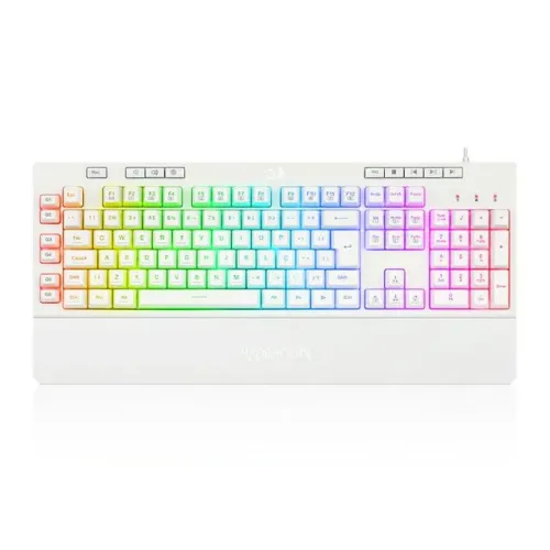 Teclado Semi Mecânico Redragon Shiva White RGB - WZetta