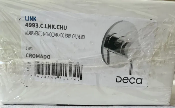 Acabamento  original monocomando Deca Link 4993 C.LNK.CHU para Chuveiro Cromado