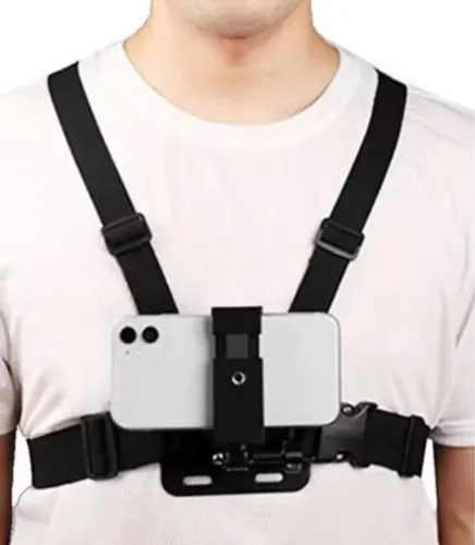 Suporte de celular câmera Gopro peito peitoral para moto e bicicleta