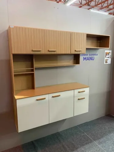 "Cozinha Compacta Suspensa: Praticidade com 6 Portas e 1,80m de Largura ? Pronta Entrega"