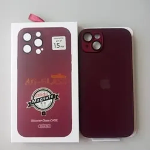 Capa 15 PLUS - Wine Red - Com traseira de Vidro Fosco