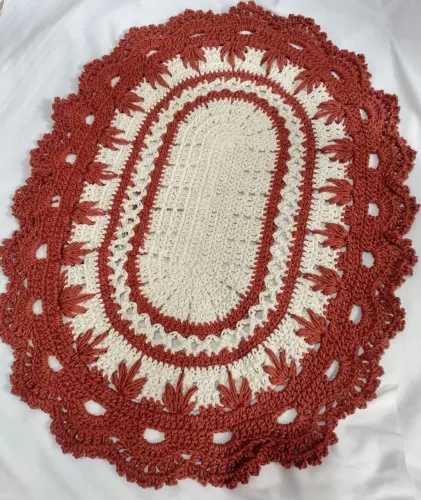 Tapete de crochê 50x70cm, unidade