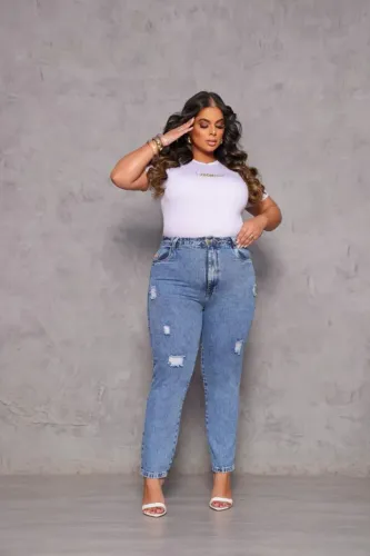 Calça jeans mom