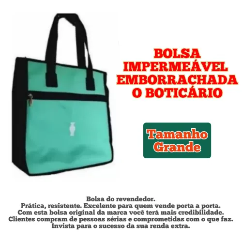 Bolsa Impermeável Emborrachada O Boticário Tamanho Grande