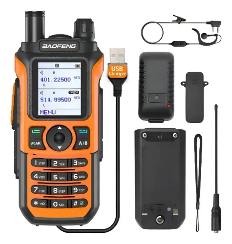 Rádio Baofeng Uv 21 Pro 999ch Laranja
