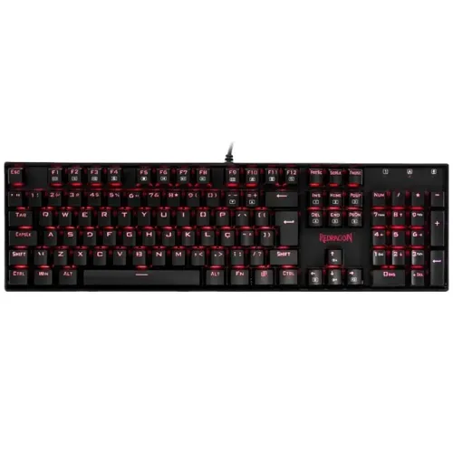 Teclado Mecânico Redragon Mitra Black Single Color Switch Red - WZetta