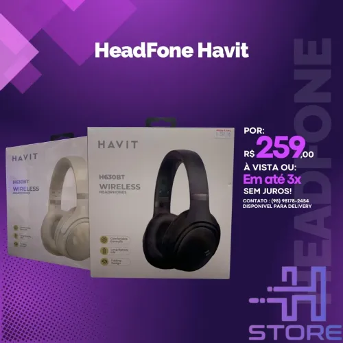 Headphone Havit H630BT Wireless - Novo - R$259,00