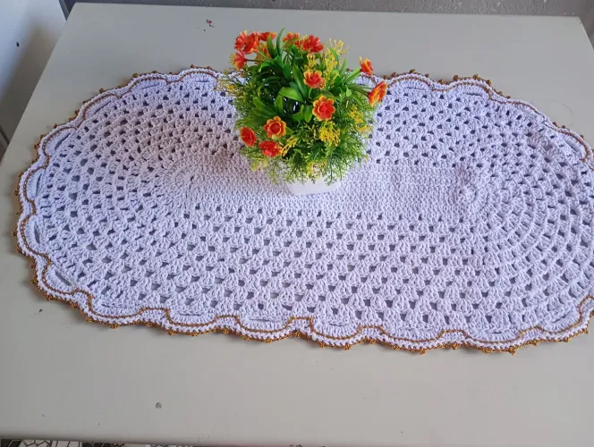 Trilho de mesa de crochê ?