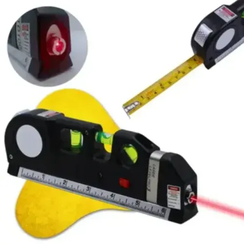 Nível Laser 3 Linhas Cruz Trena Régua Nivelador Profissional