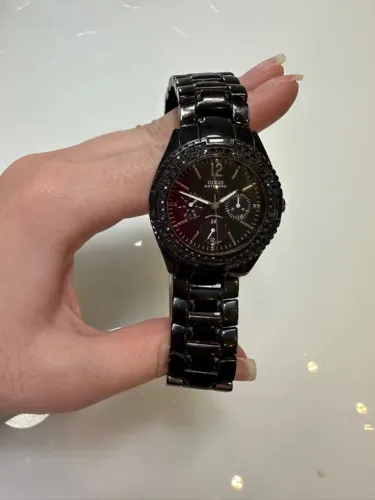 Relógio Guess Feminino Preto com Pedrarias
