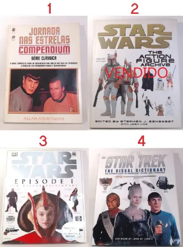 R$ 127 cada - Star Wars e Star Trek - Em Português e Importados