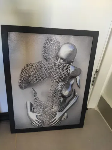 Quadro Decorativo em Metal - Arte Abstrata