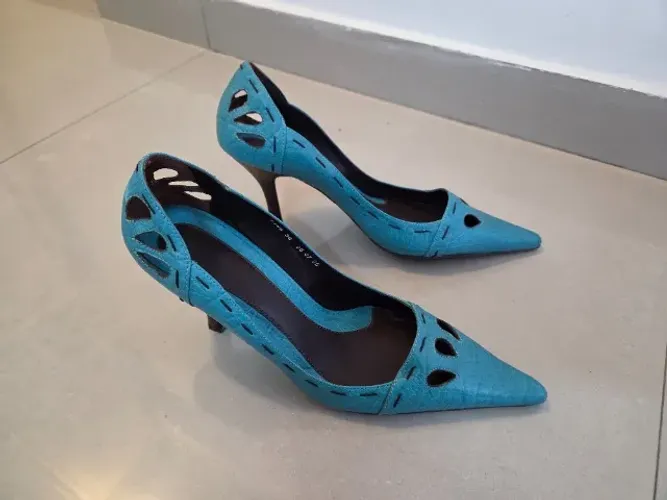 Sapato feminino Scarpin Turquesa