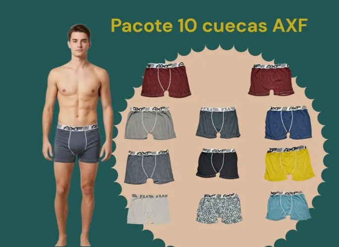 DEZ BOXES AXF NOVAS DE VÁRIAS CORES E ESTAMPAS
