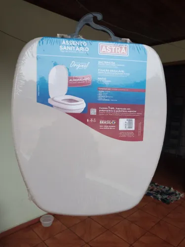 Assento Sanitário Almofadado Astra Original (Cinza)