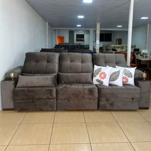 Sofá retrátil e reclinável promoção LARGURA 2.90