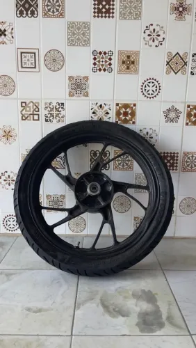 Aro (pe de galinha) cg 160 + pneu meia vida