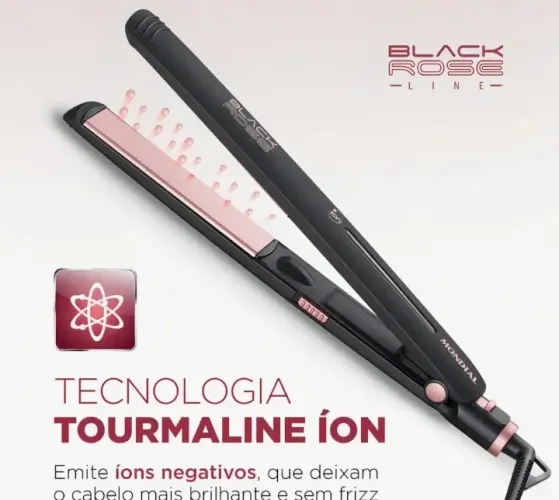 Chapinha/Prancha Alisadora Mondial Black Rose P-27 Bivolt