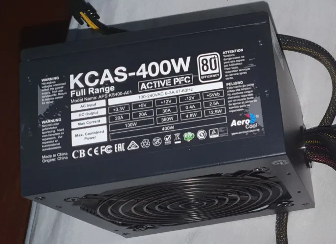 Fonte Aerocool KCAS-400W 80+