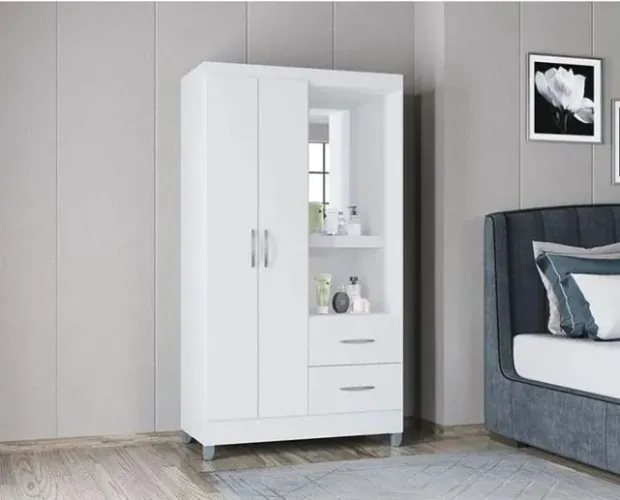 Guarda Roupa Cordoba 2 Portas 2 Gavetas (FAZEMOS ENTREGA E MONTAGEM)
