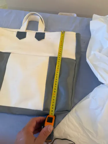 Bolsa vintage em couro sintético patch work