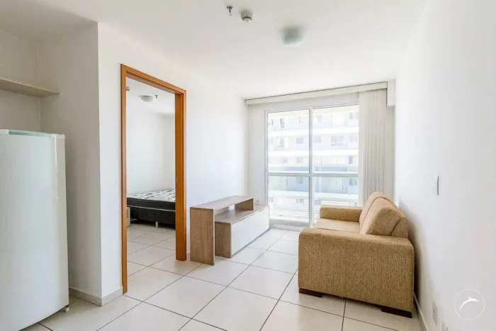 Apartamento de 1 quarto mobiliado com vaga de garagem para alugar em Águas Claras - Edifíc