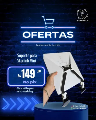 Starlink Mini - Suporte veicular