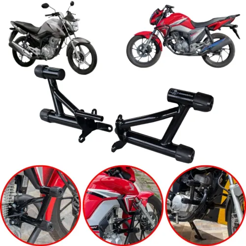 Protetor de motor e carrenagem para CG 160 2015/2025.