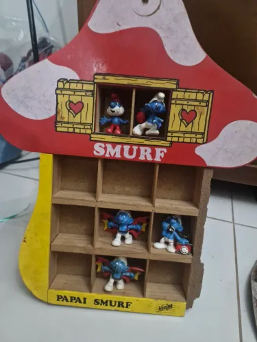 Decoração  - vintage - casinha anos 80 - Smurfs 