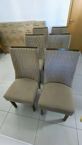 Kit com 6 Cadeiras para Sala de Jantar Mdp/mdf Dyniz - Viero