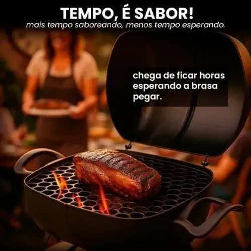 Churrasqueira a bafo, portátil