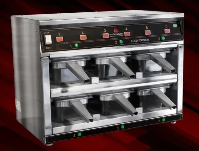 Mantenedor de proteina- food Warmer - 6 gavetas - Multisolution - Novo