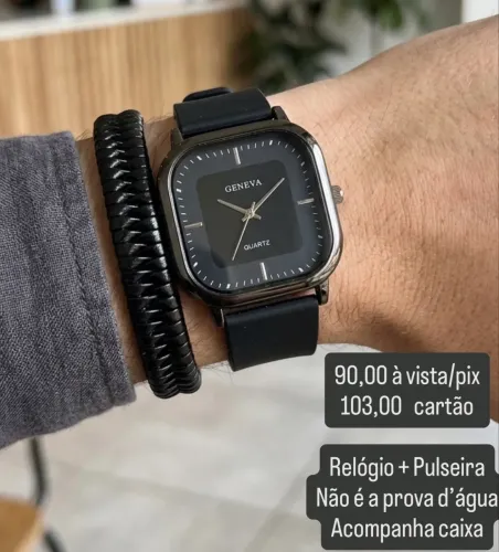 Relógio Masculino com Pulseira + Caixa