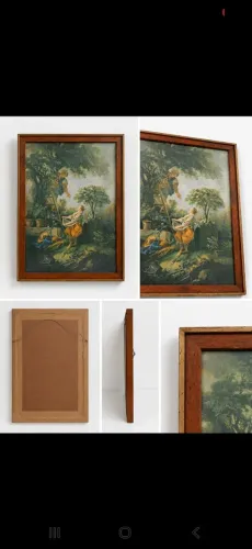 ? Quadro Retrô com Moldura de Madeira Nobre
