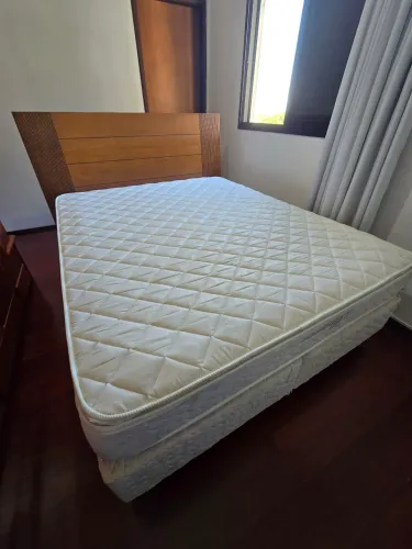 Conjunto Cama Queen Completo Mannes - Molas Bonnell e Cabeceira
