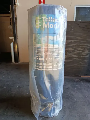 Tela soldada 25m x 1,0m de altura - Malha 5x10 - Fio2,50mm - Revestido em pvc cor preta