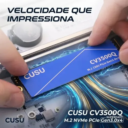 SSD NVMe M.2 CUSU CV3500Q 256GB PCIe 3.0 Alta Velocidade Notebook Desktop KS2G6256DS pode