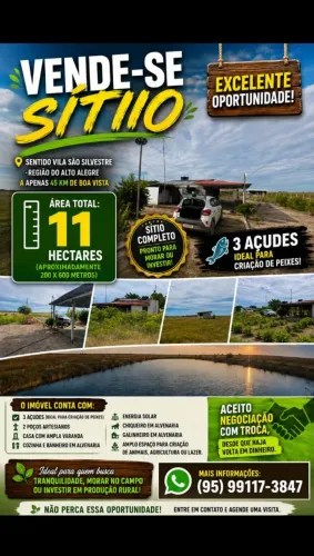 sitio á 45 km criação de peixes
