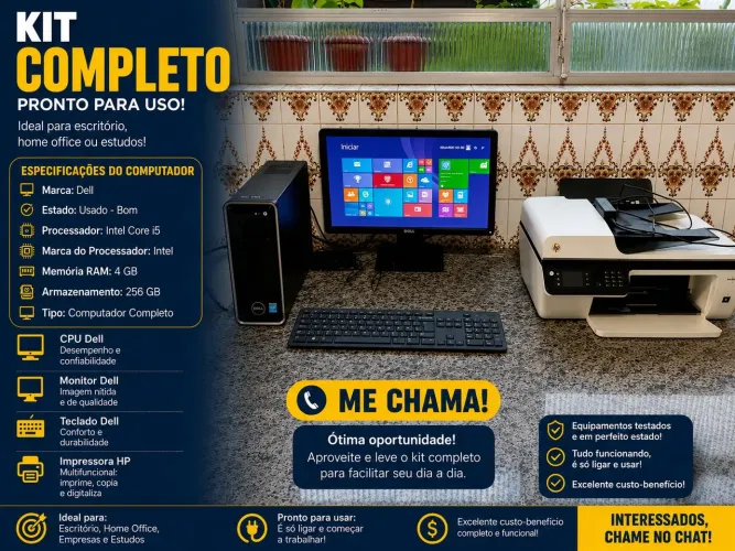 Kit Completo para Escritório ou Home Office - Pronto para Usar!