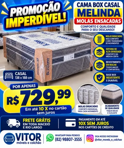 OFERTA CAMA BOX CASAL MELINDA
