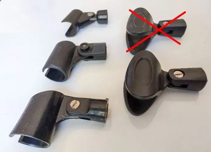 Suportes cachimbo para Microfones para tripé, para girafas e para tripés/suportes de mesa