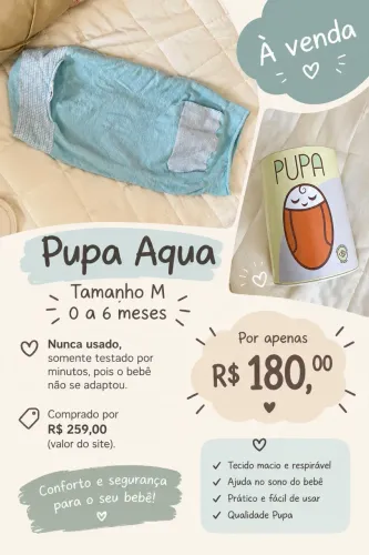 Pupa Aqua M 0-6 meses - Novo, apenas testado