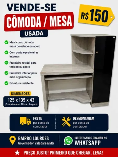 Mesa Cômoda Excelente Negócio
