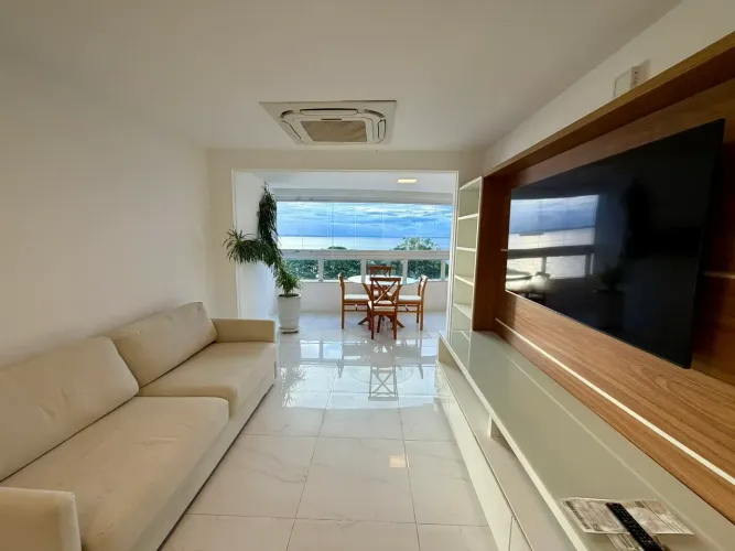 Apartamento 1/4 e sala, mobiliado, vista mar, 1 vaga, Ladeira da Barra