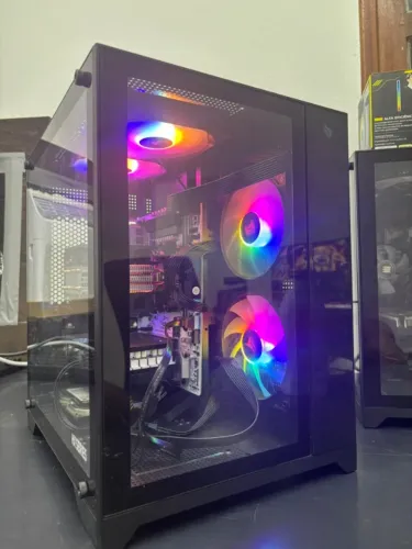 PC GAMER XEON X99 + RX 580 8GB - GABINETE AQUÁRIO RGB - RODA TUDO!