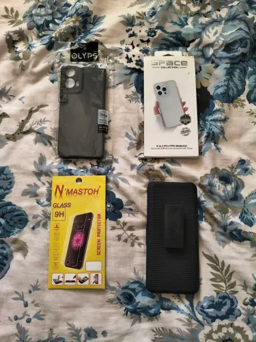 2 capinhas do Motorola Moto G35 + película 3D + suporte de cintura